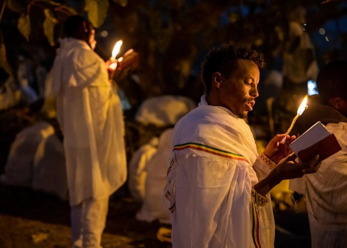 Thời tiết Ethiopia vào mùa lễ hội Timkat. Ảnh: jgarrabou