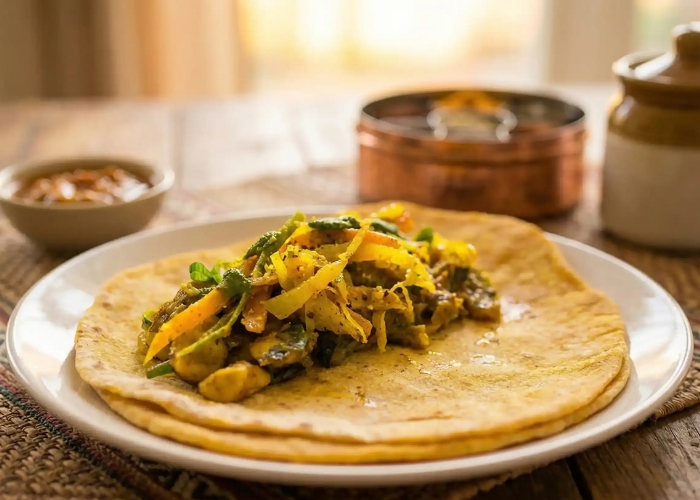 Dholl puri món ăn đường phố quen thuộc Ảnh: Creole Mauritius