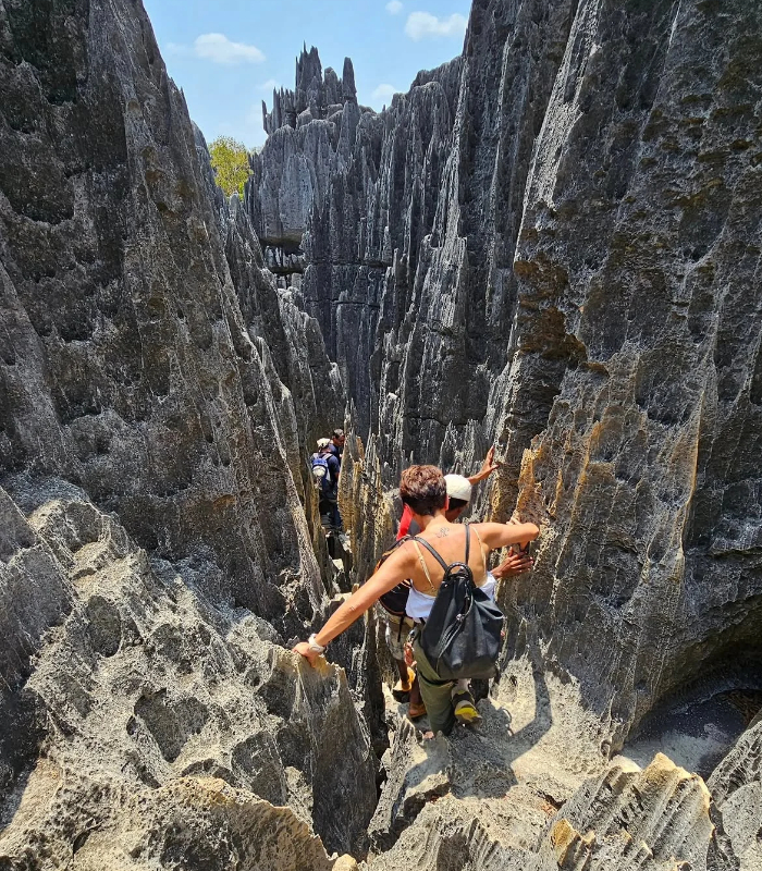 Trekking giữa những mũi đá vôi. Ảnh: simon.p.e.r